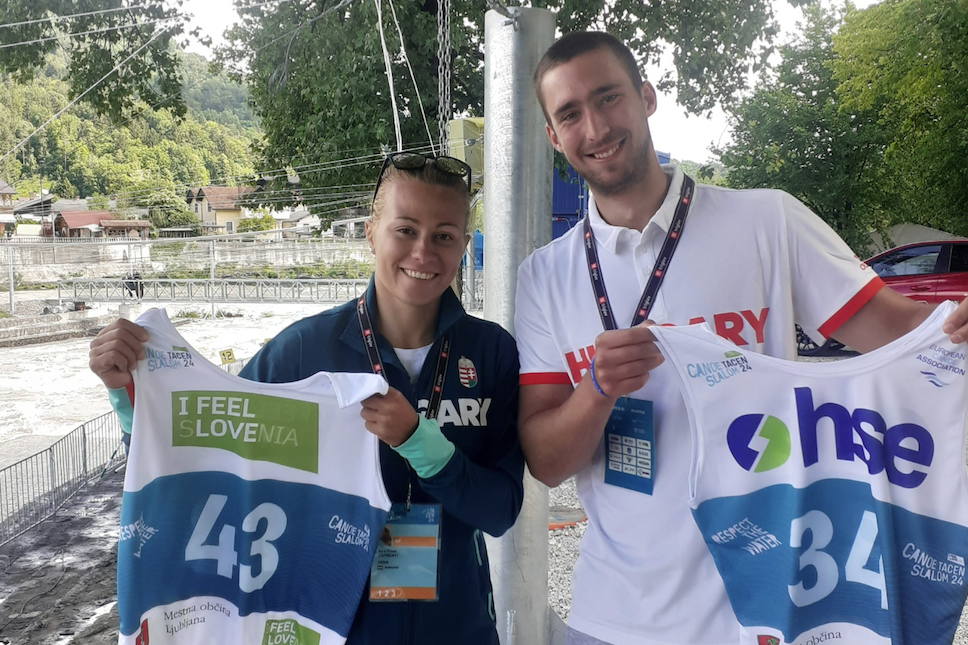 Rácz Koppány és Seprenyi Sára a szlalom EB-n Rácz Koppány és Seprenyi Sára a szlalom EB-n