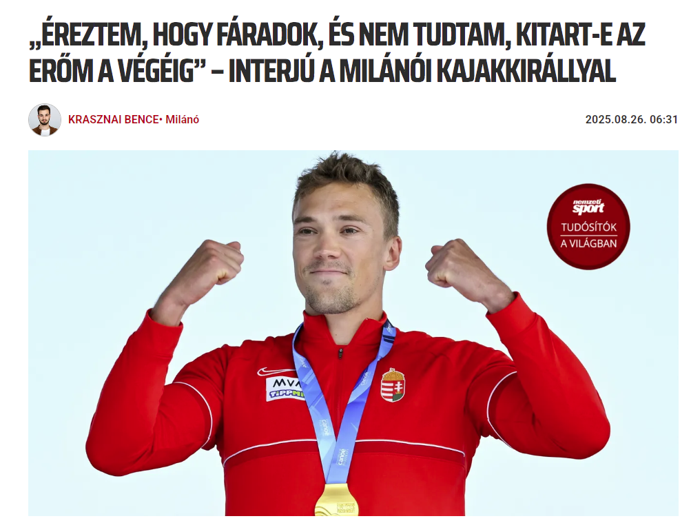Lapszemle: a Nemzeti Sport interjúja Kopasz Bálinttal Lapszemle: a Nemzeti Sport interjúja Kopasz Bálinttal